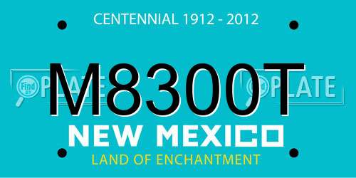 M8300T New Mexico License Plate