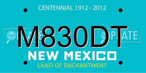 M830DT New Mexico License Plate