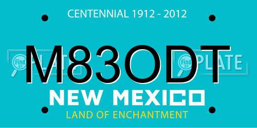 M83ODT New Mexico License Plate