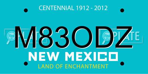 M83ODZ New Mexico License Plate