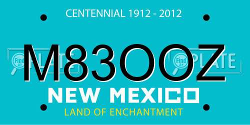 M83OOZ New Mexico License Plate