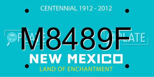 M8489F New Mexico License Plate