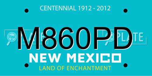 M860PD New Mexico License Plate