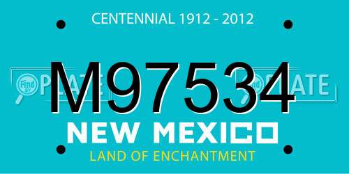 M97534 New Mexico License Plate