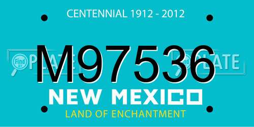 M97536 New Mexico License Plate