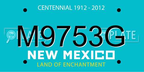 M9753G New Mexico License Plate