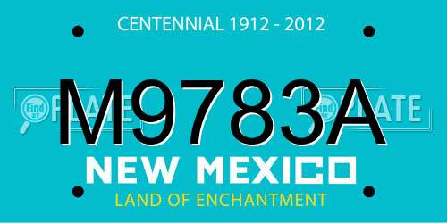 M9783A New Mexico License Plate