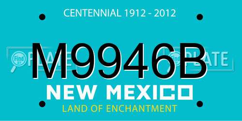 M9946B New Mexico License Plate
