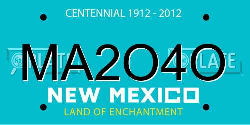 MA2O4O New Mexico License Plate