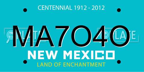 MA7O4O New Mexico License Plate