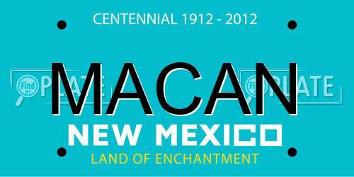 MACAN New Mexico License Plate