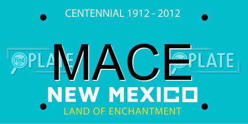 MACE New Mexico License Plate