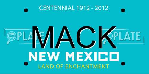 MACK New Mexico License Plate