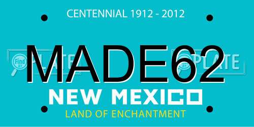 MADE62 New Mexico License Plate