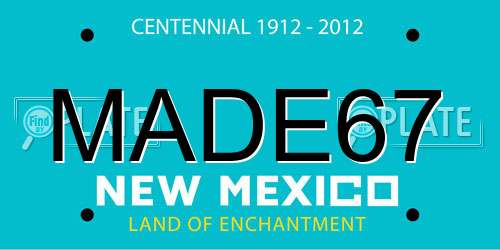 MADE67 New Mexico License Plate
