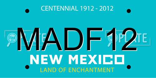 MADF12 New Mexico License Plate