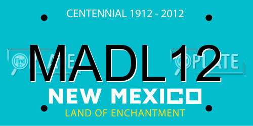 MADL12 New Mexico License Plate