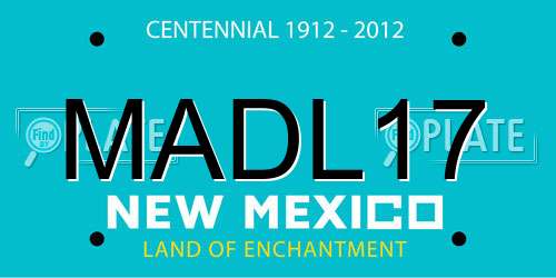 MADL17 New Mexico License Plate