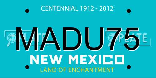 MADU75 New Mexico License Plate