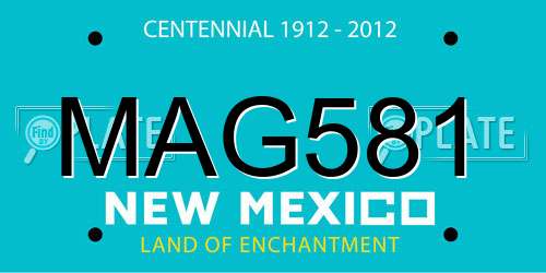 MAG581 New Mexico License Plate