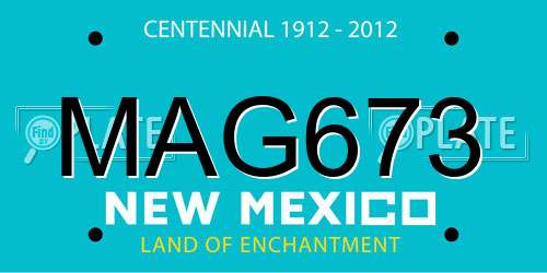MAG673 New Mexico License Plate