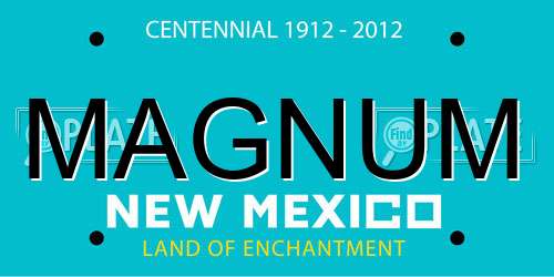MAGNUM New Mexico License Plate