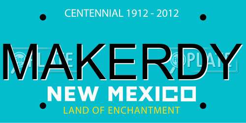 MAKERDY New Mexico License Plate