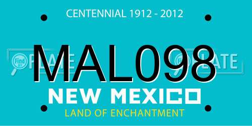 MAL098 New Mexico License Plate