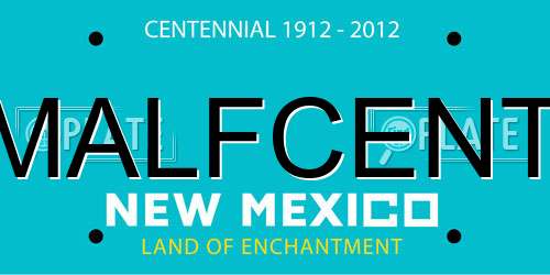 MALFCENT New Mexico License Plate