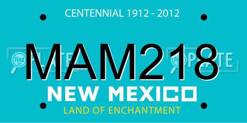 MAM218 New Mexico License Plate