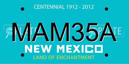 MAM35A New Mexico License Plate