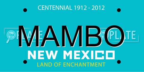 MAMBO New Mexico License Plate