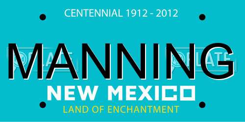 MANNING New Mexico License Plate