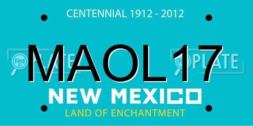 MAOL17 New Mexico License Plate