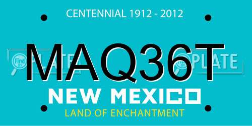 MAQ36T New Mexico License Plate