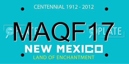 MAQF17 New Mexico License Plate