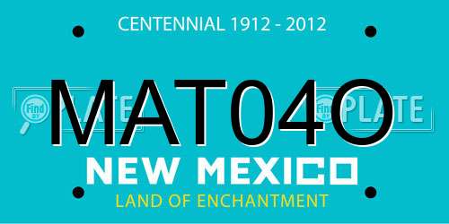 MAT04O New Mexico License Plate