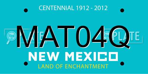 MAT04Q New Mexico License Plate