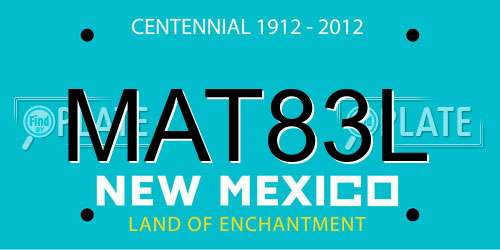 MAT83L New Mexico License Plate