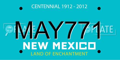 MAY771 New Mexico License Plate