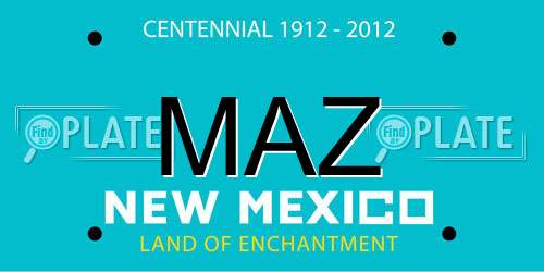 MAZ New Mexico License Plate