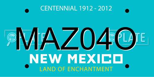 MAZ04O New Mexico License Plate