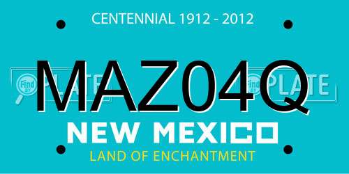 MAZ04Q New Mexico License Plate
