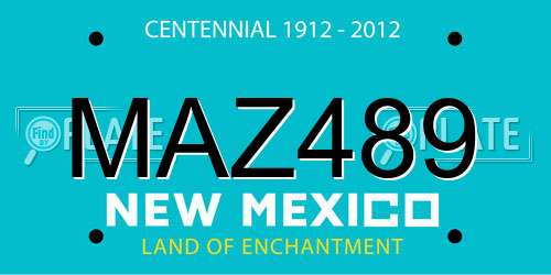 MAZ489 New Mexico License Plate