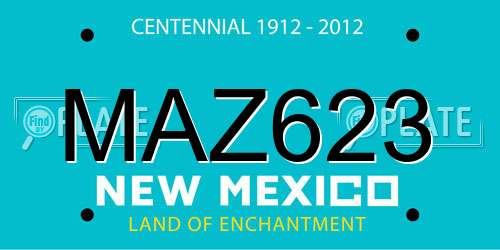 MAZ623 New Mexico License Plate