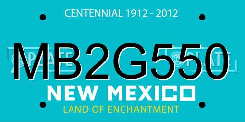 MB2G550 New Mexico License Plate