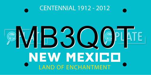 MB3Q0T New Mexico License Plate