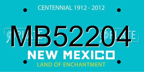 MB52204 New Mexico License Plate
