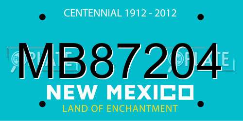MB87204 New Mexico License Plate