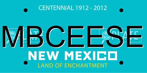MBCEESE New Mexico License Plate
